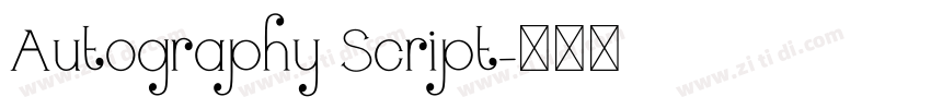 Autography Script字体转换 Autography Script字体转换